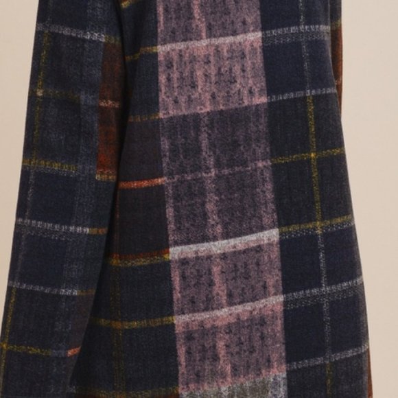 Plaid long body cardigan - Picture 4 of 5